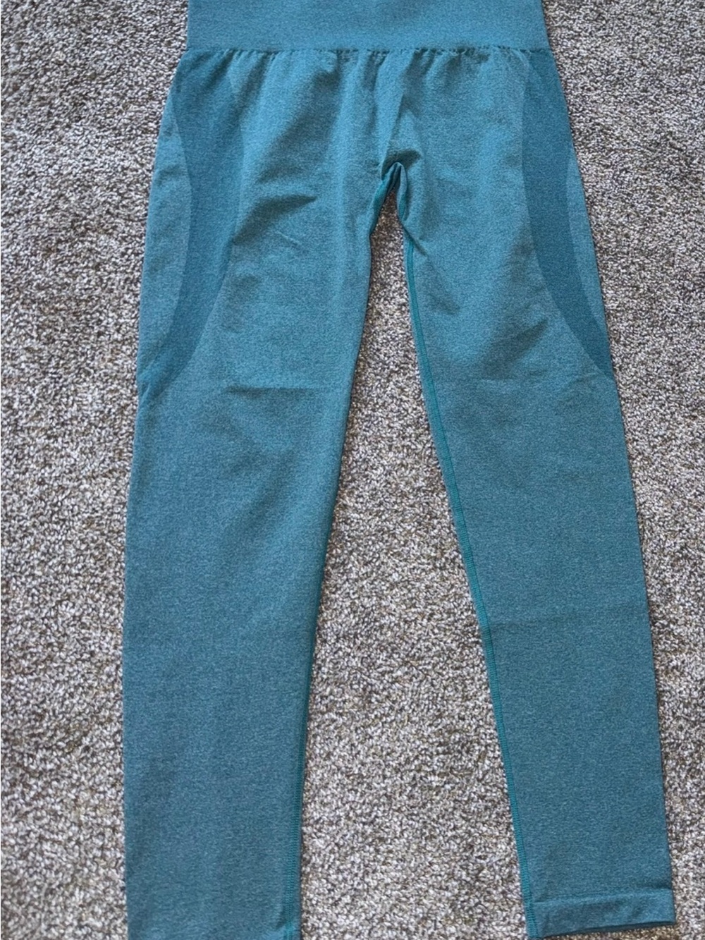 NVGTN High-Waist Seamless Contour Leggings in Teal - Picture 2 of 7